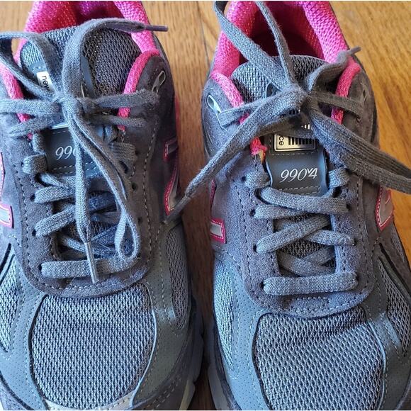 New Balance 990v4 Grey with Pink size 7.5 women's USA - Picture 4 of 12